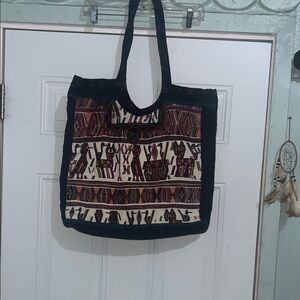 Multicolor Patterned Tote Bag